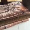 KOŁDRA Z WEŁNY WIELBŁĄDZIEJ CAMEL CIEMNY KWIAT LOTOSU 180x200