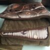 KOŁDRA Z WEŁNY WIELBŁĄDZIEJ CAMEL CIEMNY KWIAT LOTOSU 180x200
