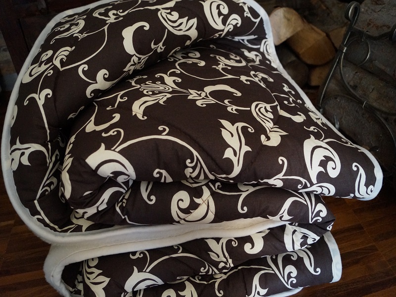 KOŁDRA Z WEŁNY KASZMIR BROWN ORIENT 220x200