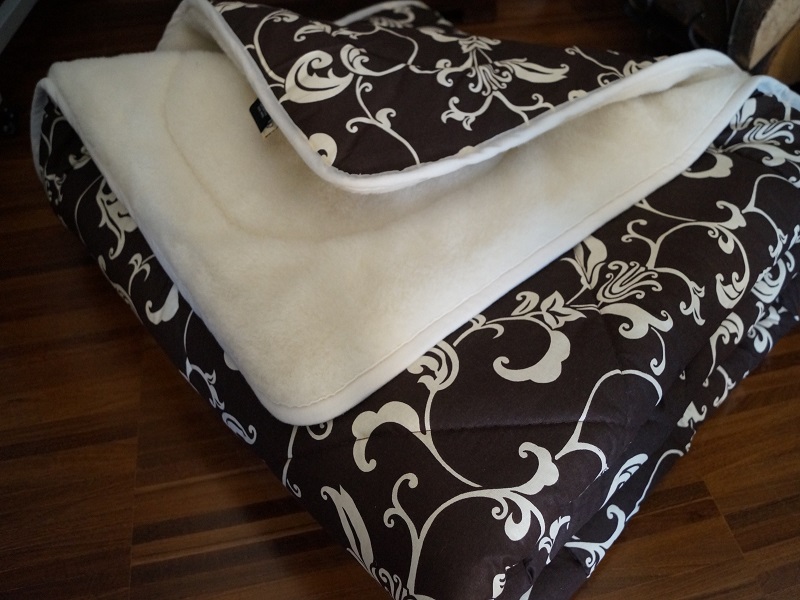 KOŁDRA Z WEŁNY KASZMIR BROWN ORIENT 220x200