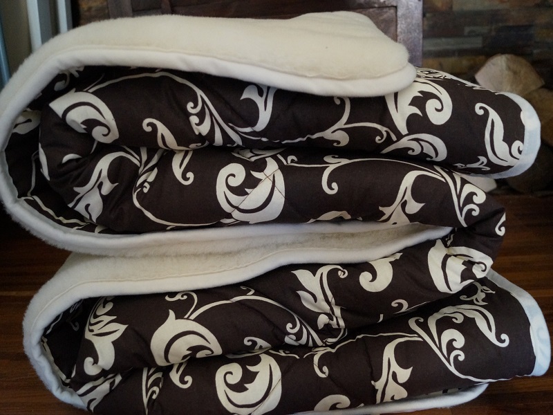 KOŁDRA Z WEŁNY KASZMIR BROWN ORIENT 220x200