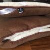 3 POŚCIEL Z WEŁNY CAMEL CIEMNY PASY + MERYNOS TUMBLER 160x200 + MATERAC