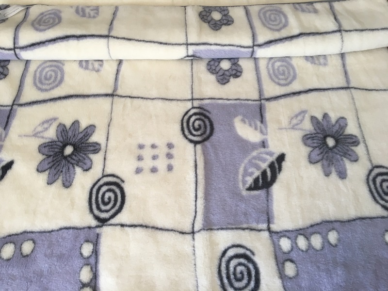POŚCIEL Z WEŁNY ALPAKI VIOLET BOTANICA + KASZMIR CARO 140X200 + MATERAC